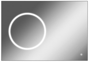 Зеркало Eclipse 100 black с подсветкой Sansa (SE1032Z) в Лысьве - lysva.mebel-74.com | фото